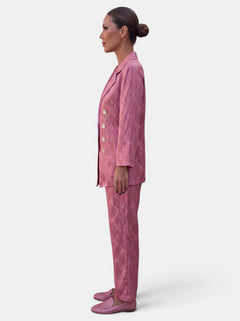Women's Blazer and Wide Leg Pants Set - 2-Piece Suit