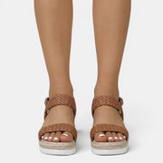 Women's Leather Platform Sandals
