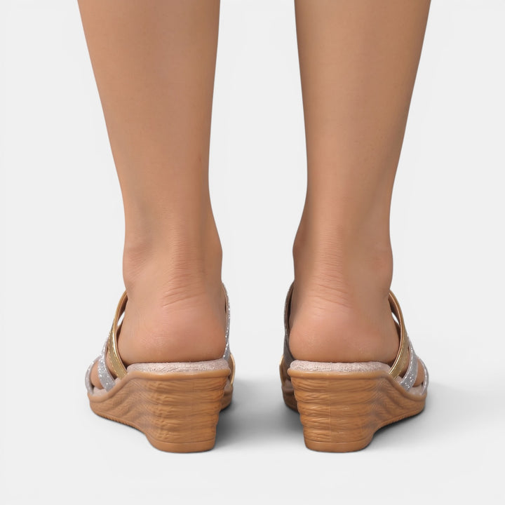 Sandalias Ortopédicas Mujer Brillo Verano