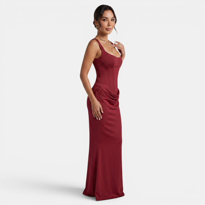Vestido Maxi Corsé Mujer Elegante