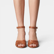 Women's Chunky Heel Leather Sandals