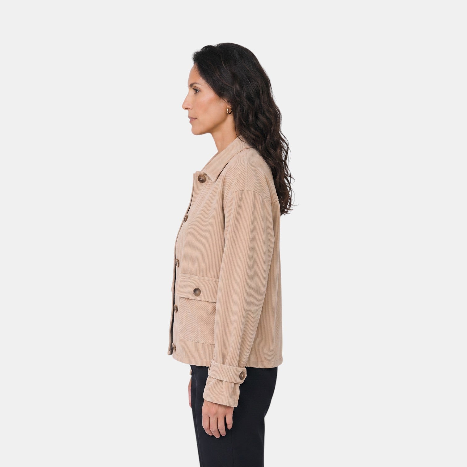 Chaqueta Corta de Pana Mujer Premium