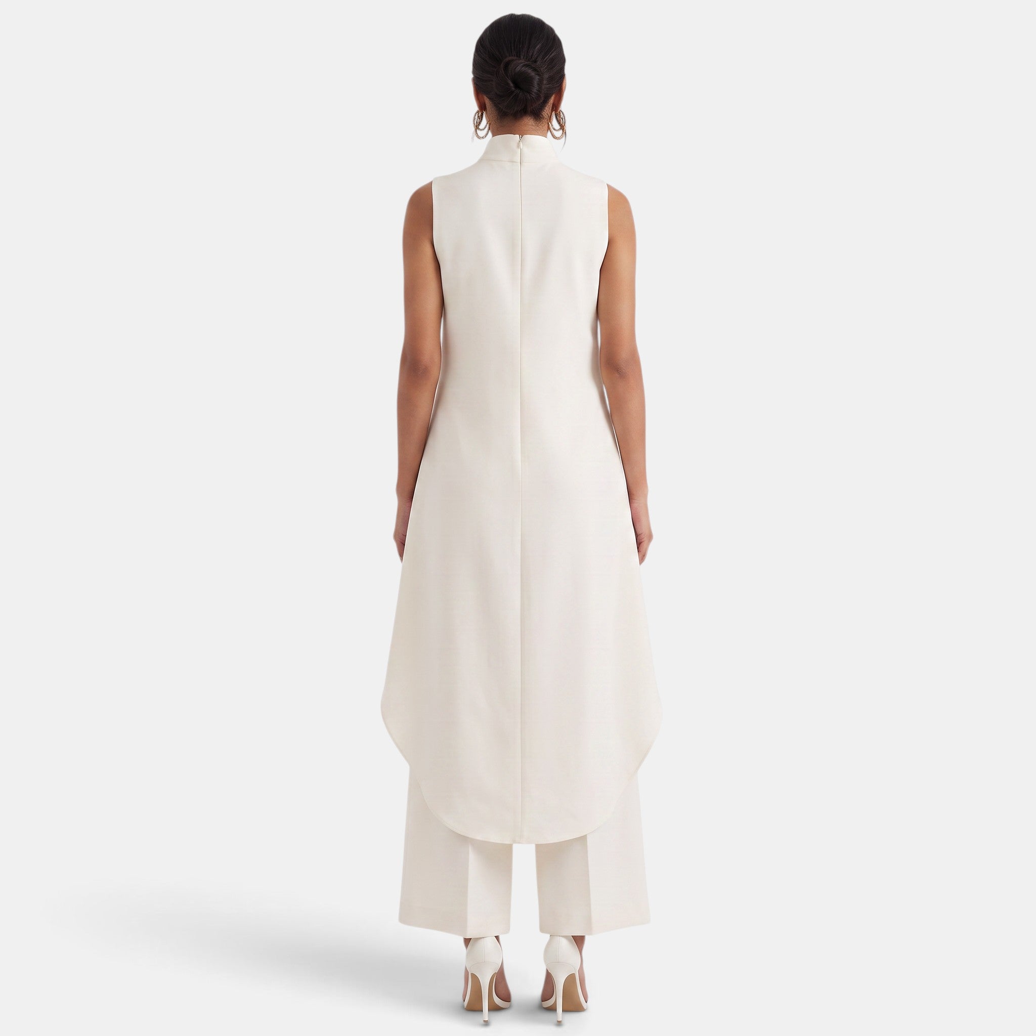 Women's Elegant Asymmetrical High Neck Set