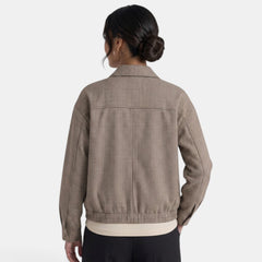 Chaqueta Reversible Mujer Retro Cuadros