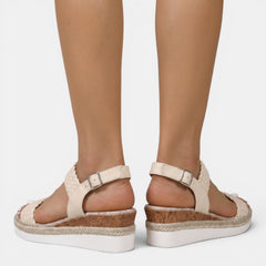 Sandalias Cuero Mujer Plataforma