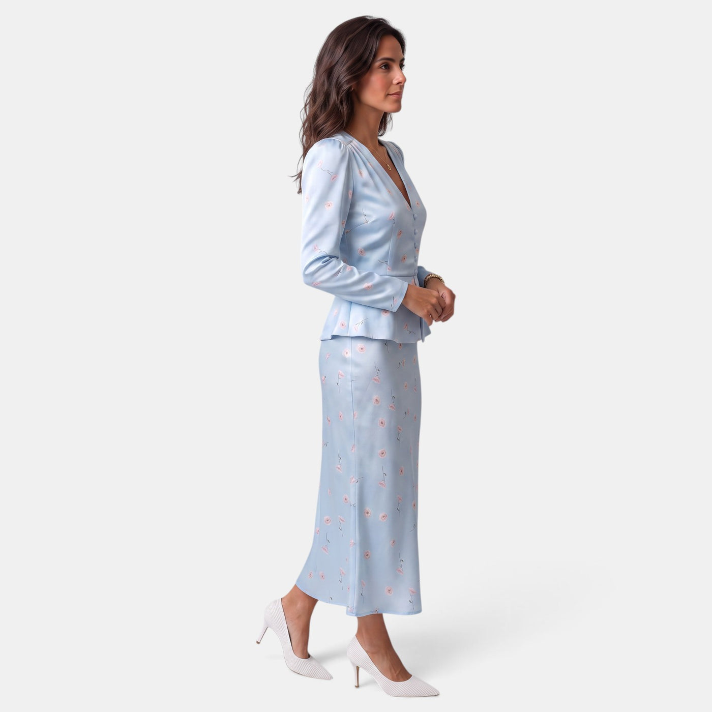 Conjunto Mujer Estampado Falda Larga