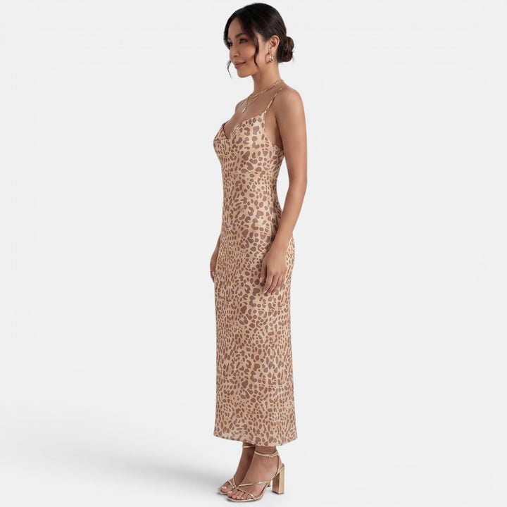 Vestido Leopardo Verano Largo Mujer