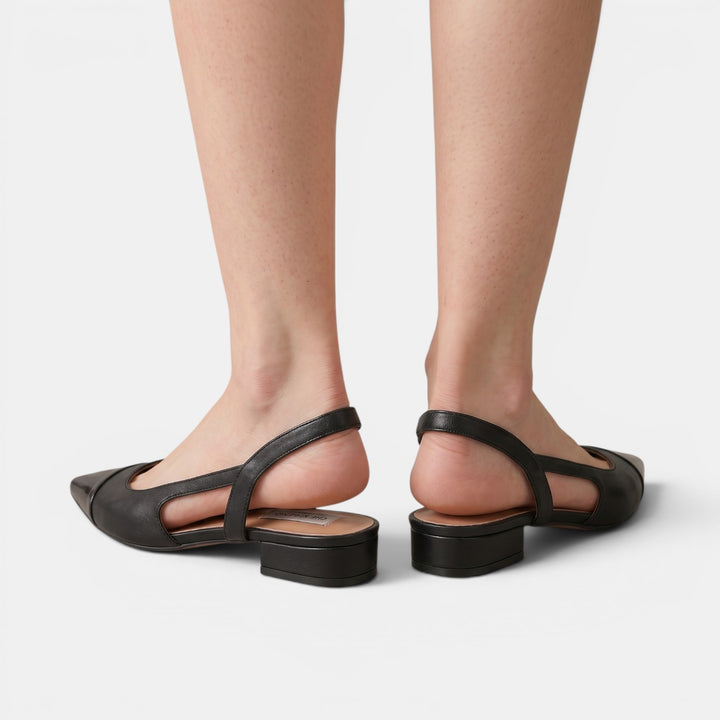 Sandalias Mujer Tacón Bajo Piel