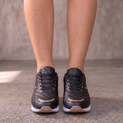 Women's Plaid Lace-Up Sneakers