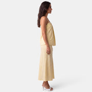 Women's Butter Yellow Mermaid Skirt Set