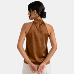 Top Satén Mujer Halter