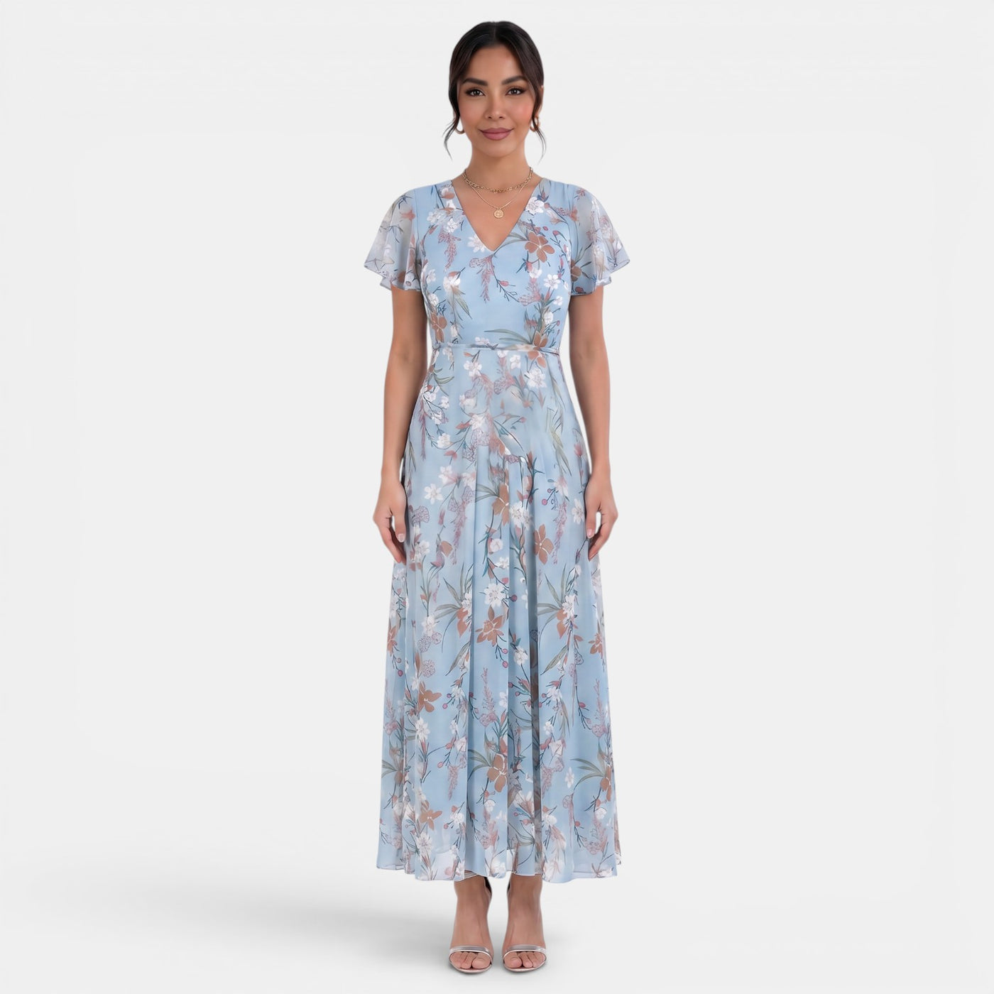 Vestido Maxi Floral Mujer Verano