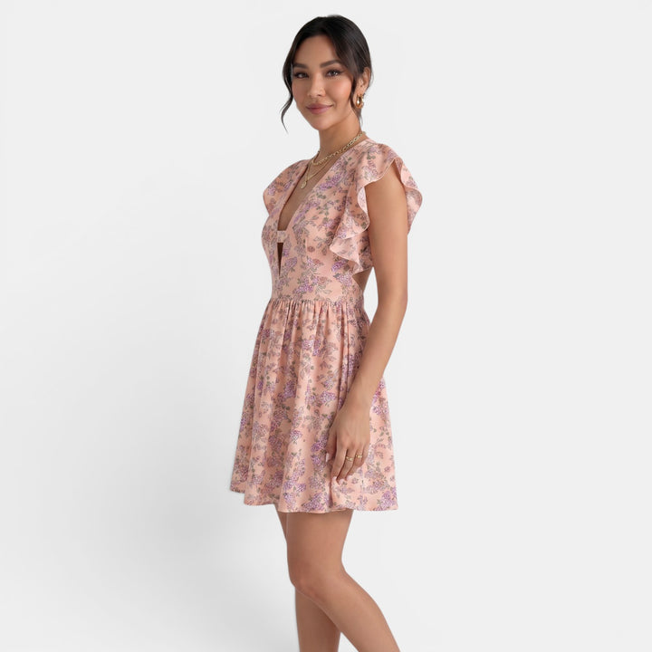Vestido Floral Mujer Escote V