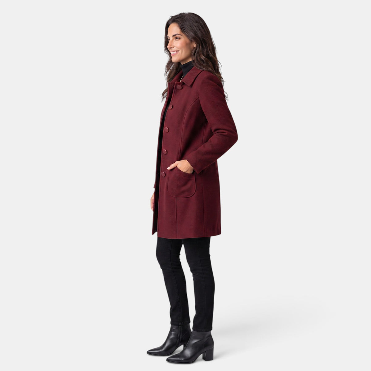 Women's Long Wool Blend Coat