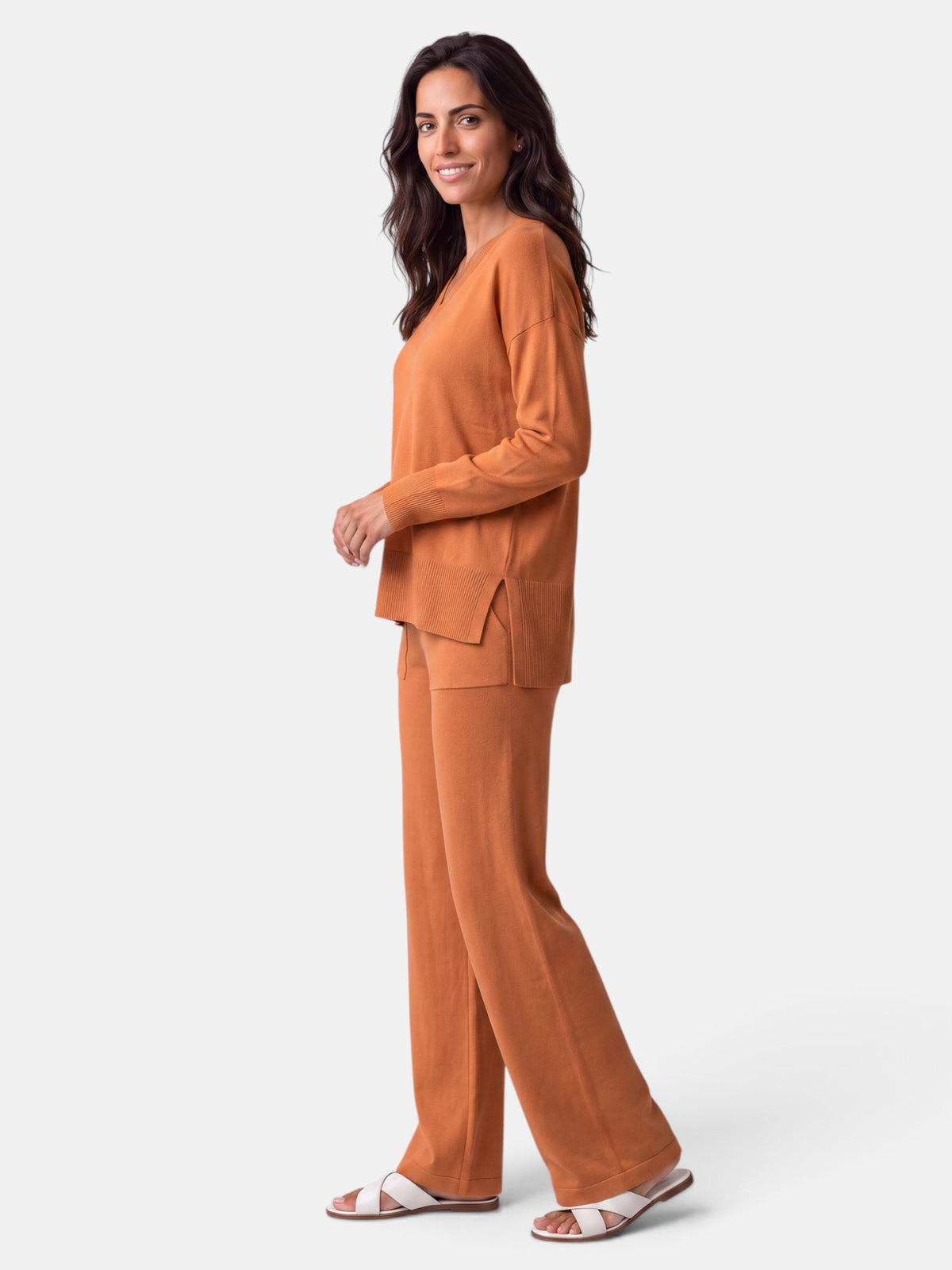 Conjunto Mujer Punto Jersey y Pantalón