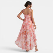 Vestido Rosa Floral Mujer Verano