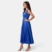 Women's Elegant V-Neck Satin Dress