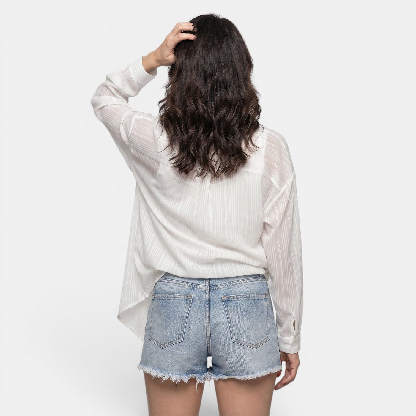 Camisa Chiffon Mujer Verano Transparente