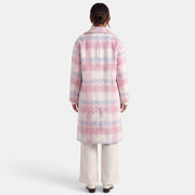Abrigo Mujer Lana Rosa Largo