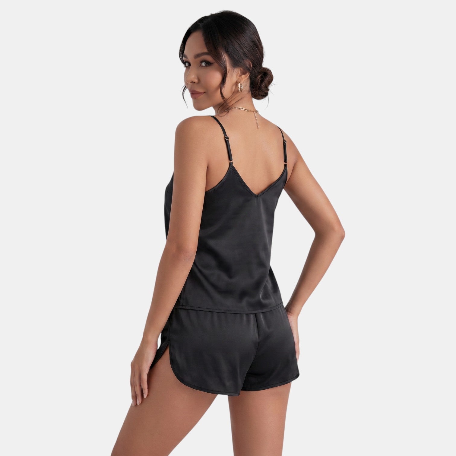 Conjunto de Seda Mujer con Tirantes