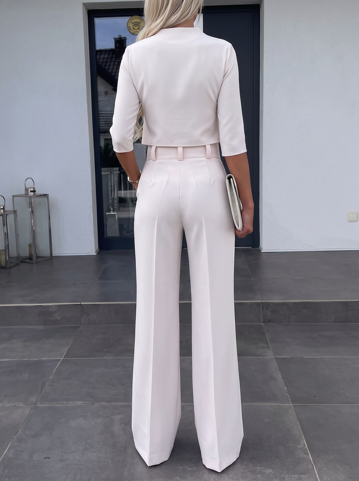 Conjunto de Dos Piezas para Mujer de Otoño con Corte Entallado