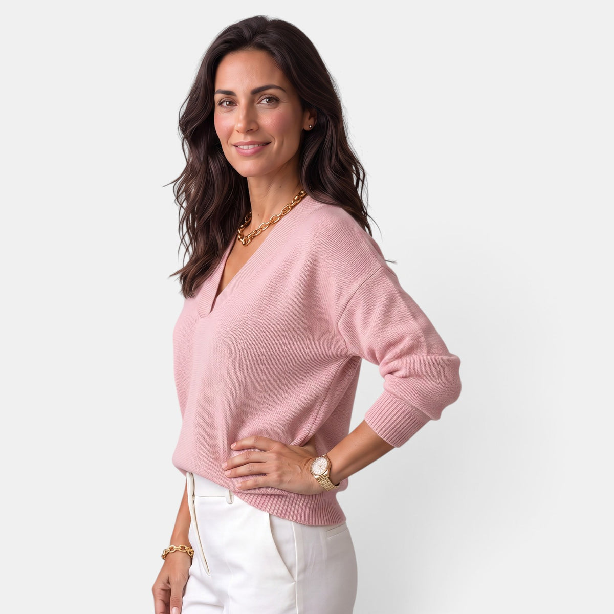 Women's V-Neck Elegant Sweater