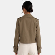 Gabardina Corta Mujer Elegante