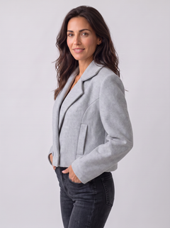 Women's Wool Jacket - Notch Lapel Collar