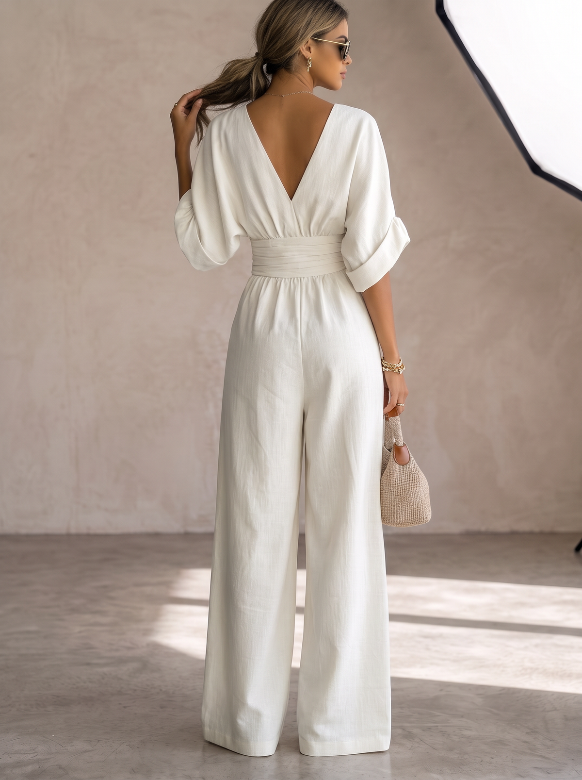 Mono Elegante Mujer Premium – Mono Largo con Escote en V