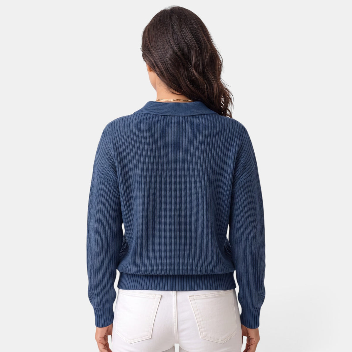 Cárdigan de Punto Mujer con Cuello y Botones