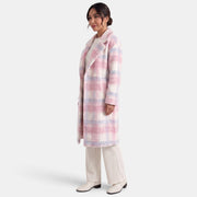 Abrigo Mujer Lana Rosa Largo