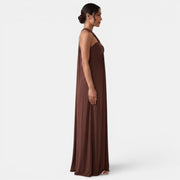 Women's Brown Coffee Summer Maxi Dress