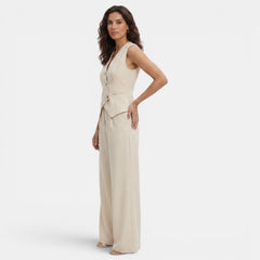 Conjunto Elegante Mujer Chaleco y Pantalón