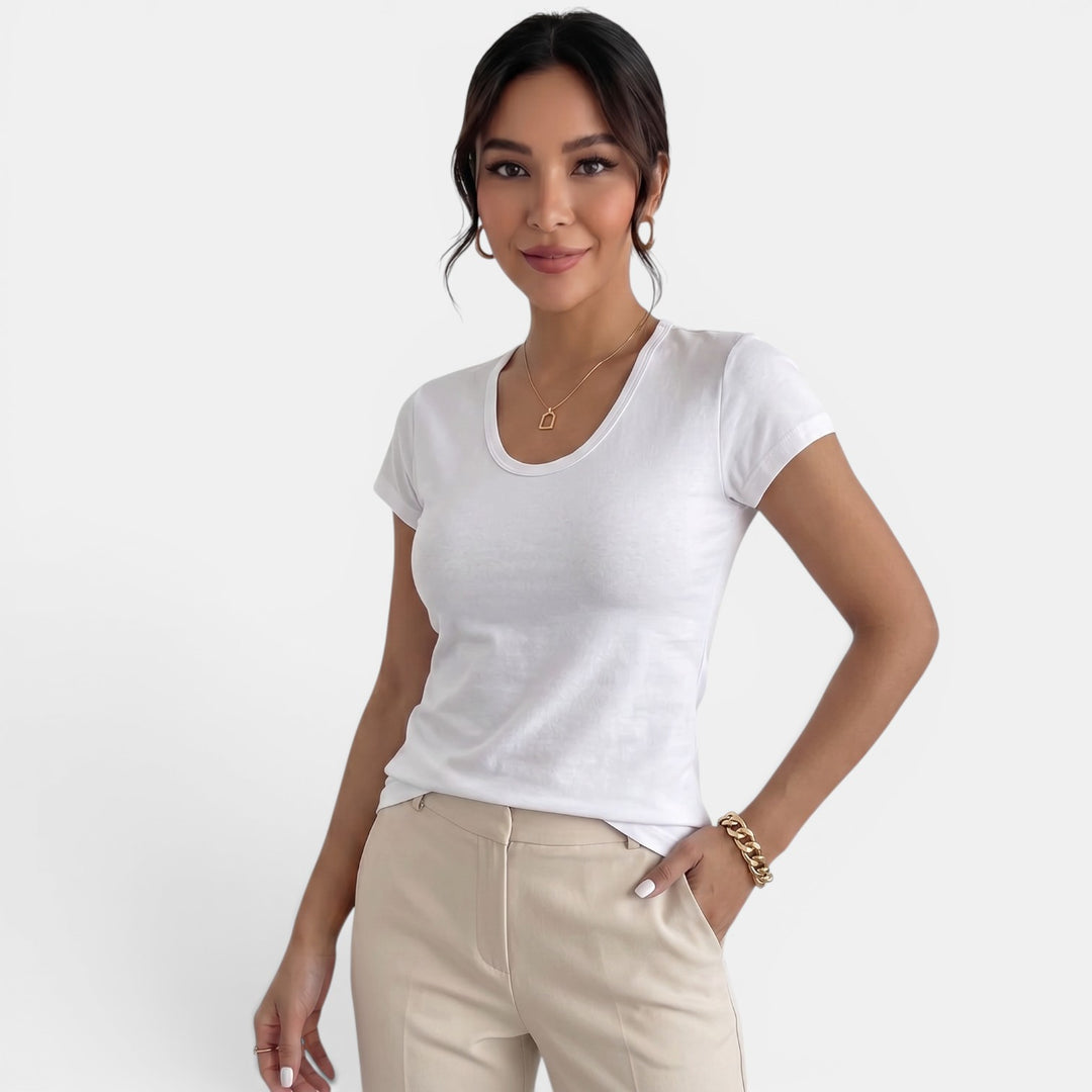 Camiseta Mujer Cuello U