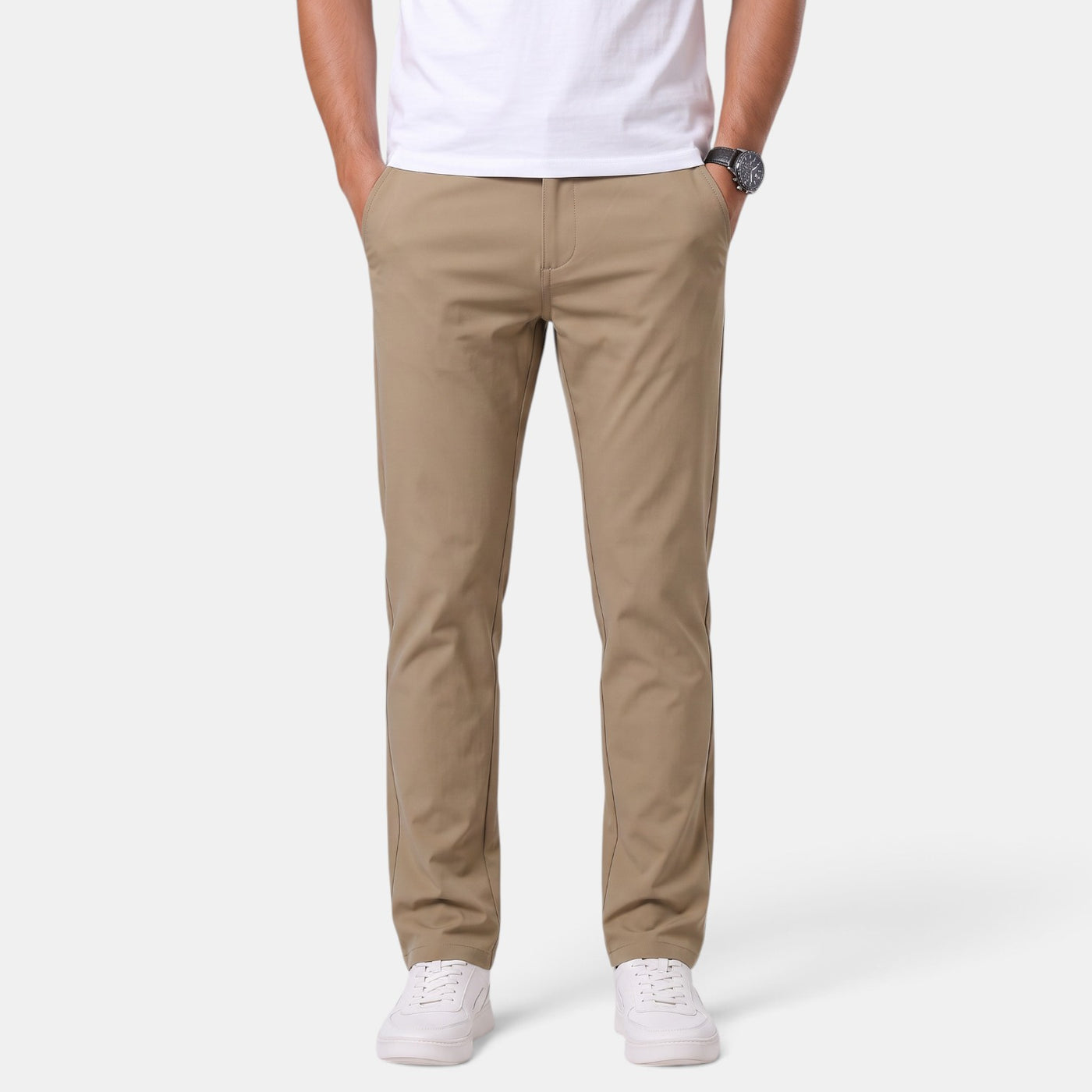 Pantalón Hombre Slim Fit Elástico Corte Recto Casual Elegante