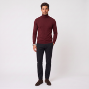 Suéter de Cuello Alto para Hombre de Algodón Premium