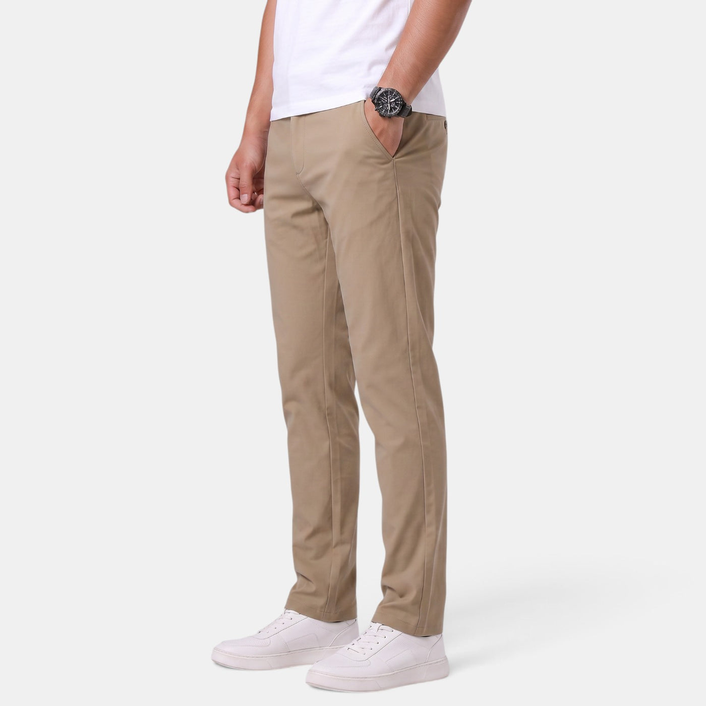 Pantalón Hombre Slim Fit Elástico Corte Recto Casual Elegante