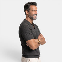 Men's Wool Polo Shirt - Short Sleeve, Machine Washable