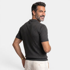 Men's Wool Polo Shirt - Short Sleeve, Machine Washable