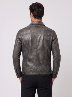 Men's Lambskin Nappa Leather Jacket - Slim Fit