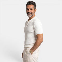 Men's Wool Polo Shirt - Short Sleeve, Machine Washable