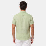 Camisa de Lino Hombre Premium – Manga Corta Transpirable