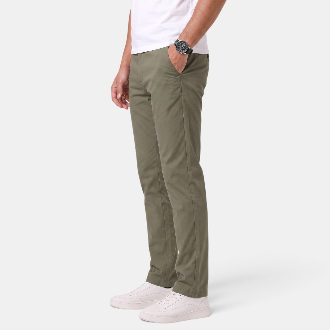 Pantalón Hombre Slim Fit Elástico Corte Recto Casual Elegante