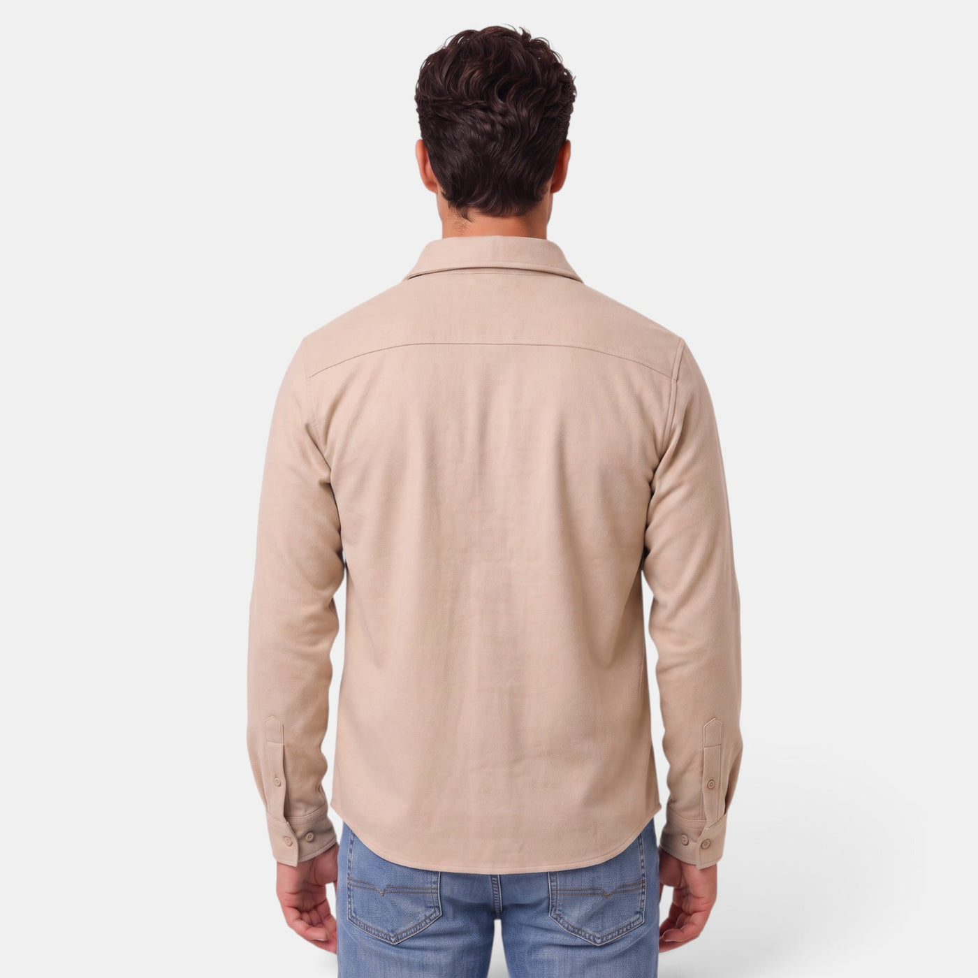 Sobrecamisa Hombre Algodón Premium Casual Manga Larga Holgada