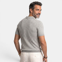 Men's Wool Polo Shirt - Short Sleeve, Machine Washable