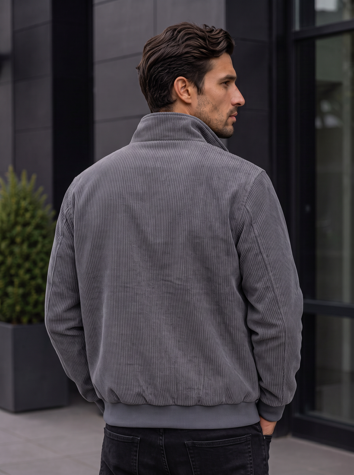 Chaqueta Hombre Pana con Cremallera
