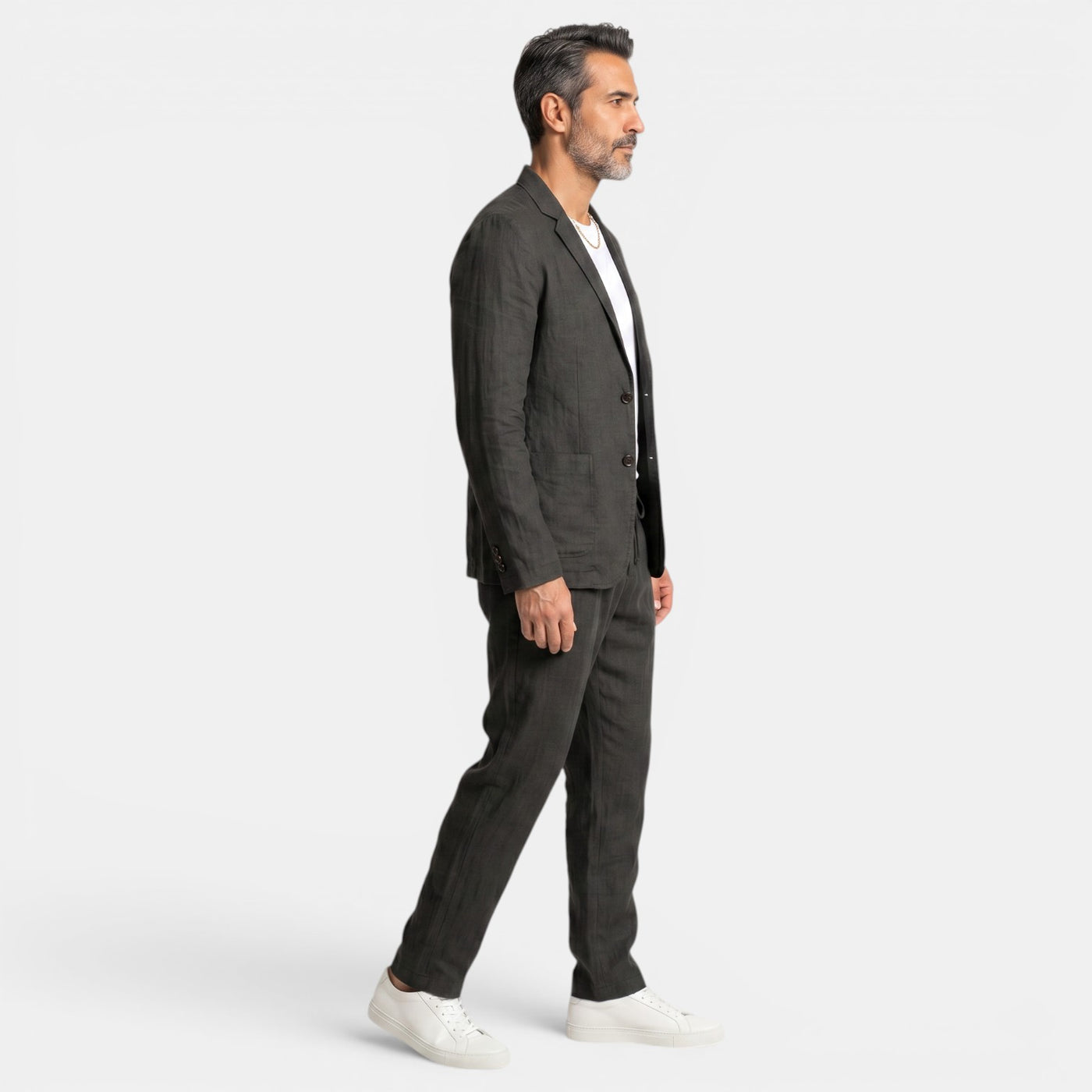 Men's Premium Linen Suit – Elegant Blazer and Pants Set for Summer