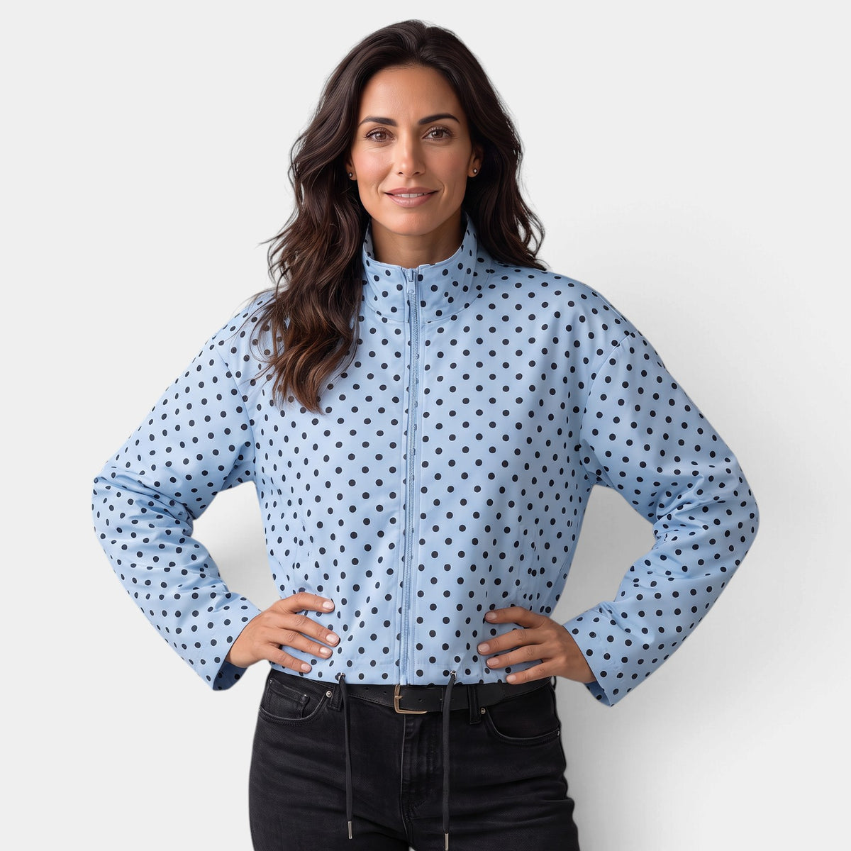 Cazadora Bomber Mujer Casual de Lunares