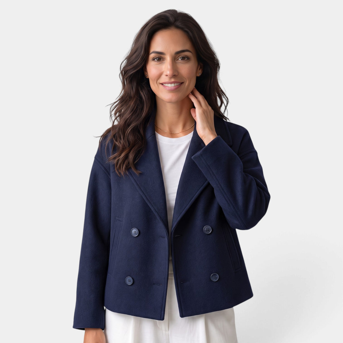 Chaqueta Mujer Entallada Minimalista de Estructura Moderna