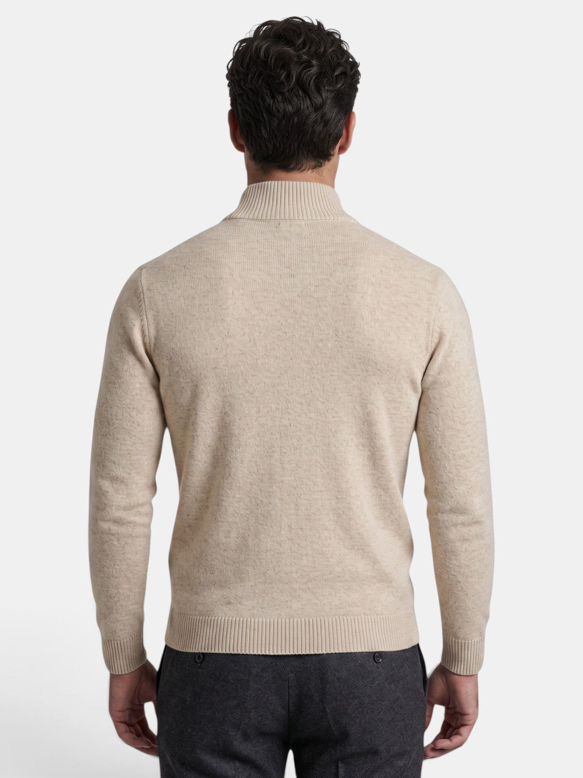 Men's Casual Knitted Zip Sweater